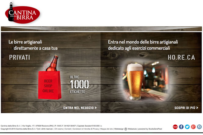 CantinadellaBirra.it Ecommerce magento StudioZeroPixel